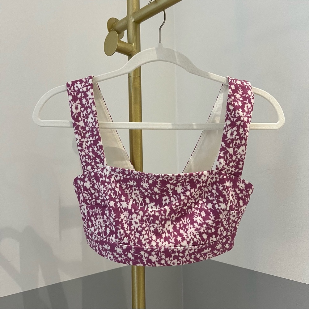 Sincerely Jules for Bandier Rue Sports Bra in Orchid Abstract Floral in size S/P